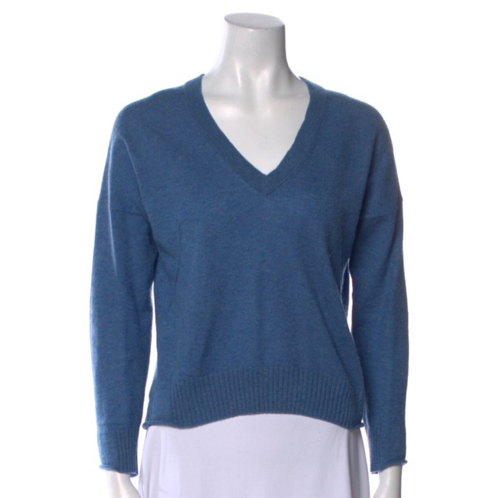 Zadig and Voltaire Women's Blue V-Neck Sweater